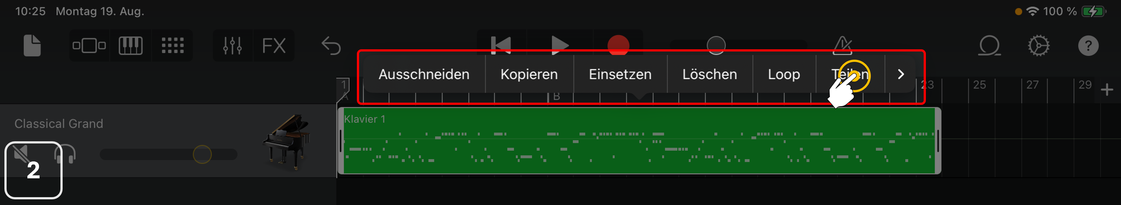 2) “Teilen” auswählen