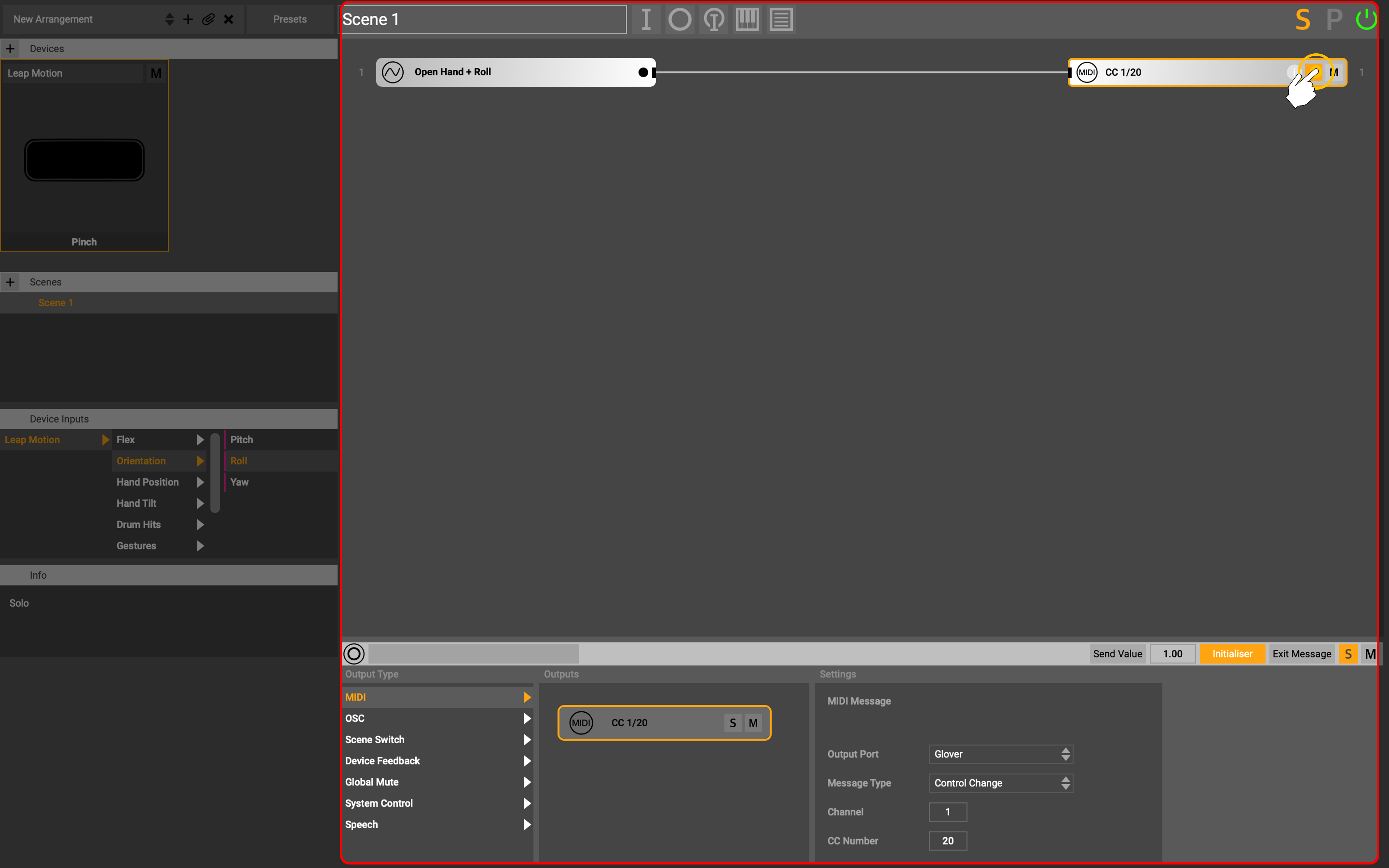 Schritt 4: MIDI-Output, der zugewiesen werden soll, isolieren (auf Solo stellen).